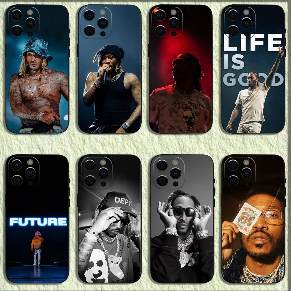 Future Rapper Phone Case For iPhone 16,15,14,13,12,11,Pro,X,XS,Max,XR,Plus,Mini Soft Black Cover