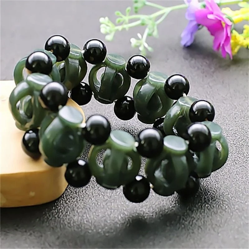 

Новый полый браслет из натурального сапфира, изысканные модные украшения в этническом стиле