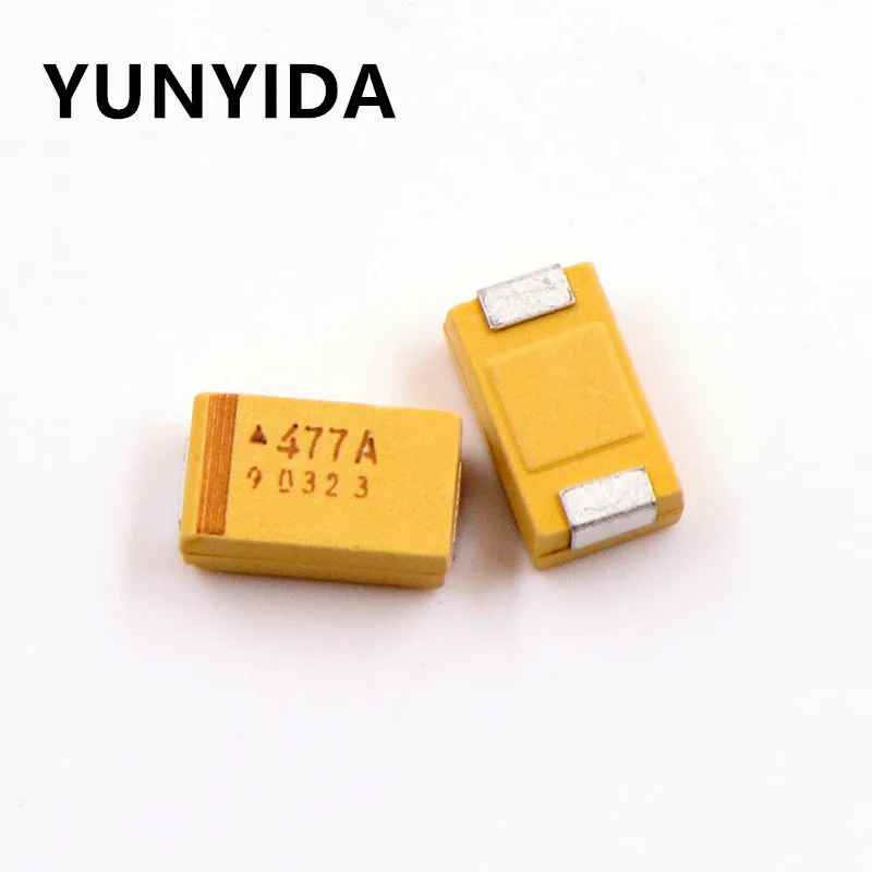 10PCS Tantalum Capacitor 7343 Type:D 477 470UF 10V 477A