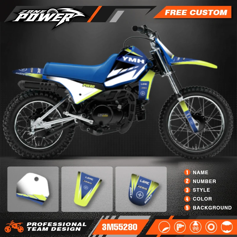 

Powerzone для Yamaha PW80, наборы наклеек с графическими наклейками на заказ, 02