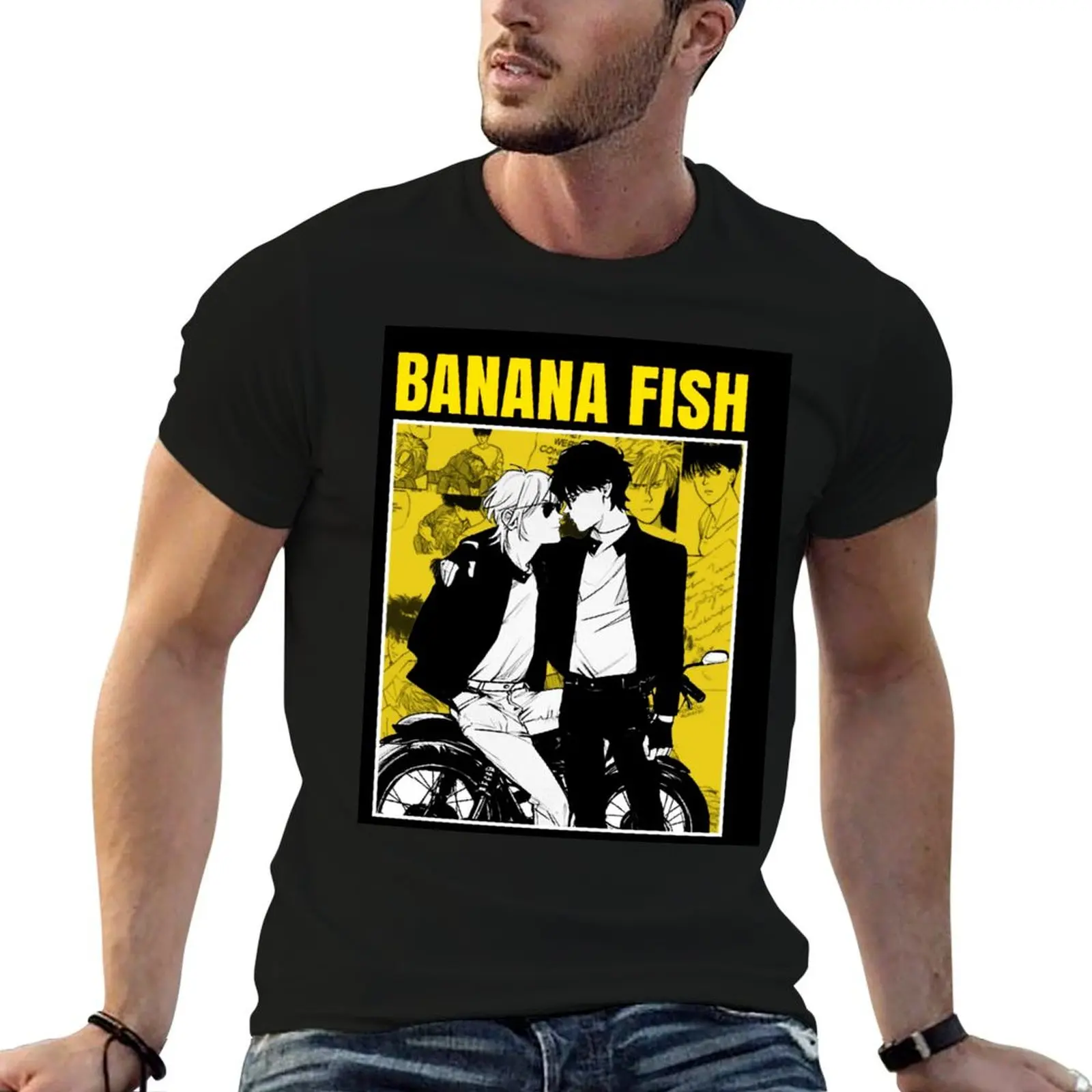 

Banana fish T-Shirt cotton t shirts man 100% man t shirts high quality luxury brand T-Shirt