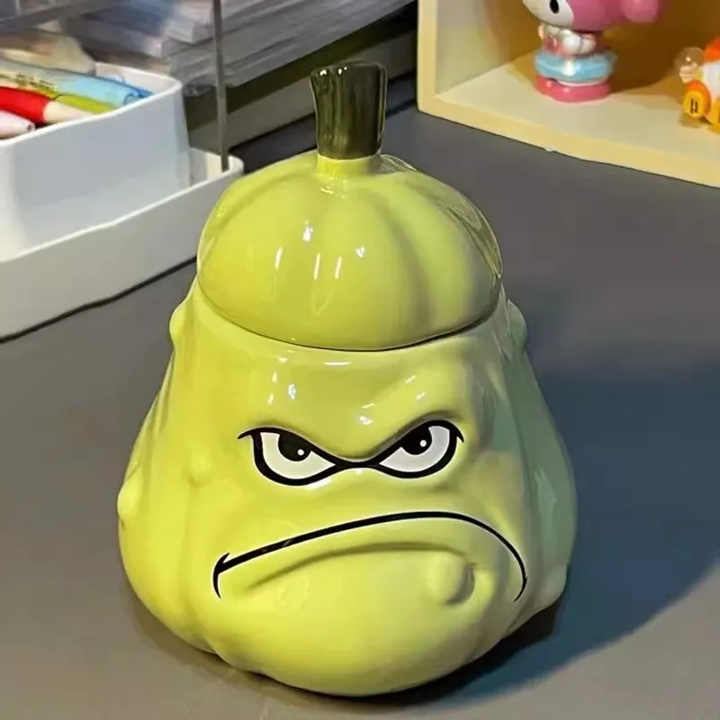 Funny Bitter Gourd Mug Creative Ceramic Cup Unique Gift for Friends No Anger Design