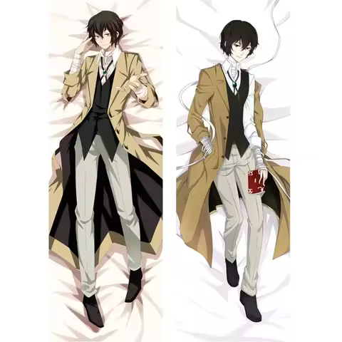 Japanese Anime Dakimakura Bungo Stray Dogs Dazai Osamu Pillow Case Otaku Waifu Hugging Body Pillowcase Fullbody Throw Cushion
