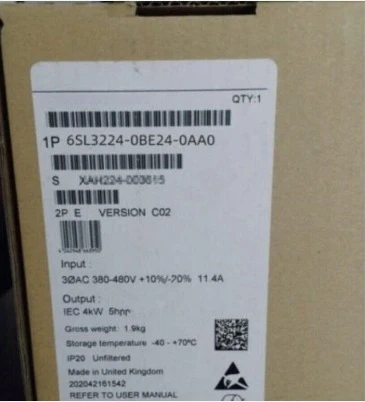 

Brand new Automatic Inverter 6SL3224-0BE24-0AA0 Central Processor Programmable Logic Controller 6SL3224-0BE24-0AA0 Fast delivery