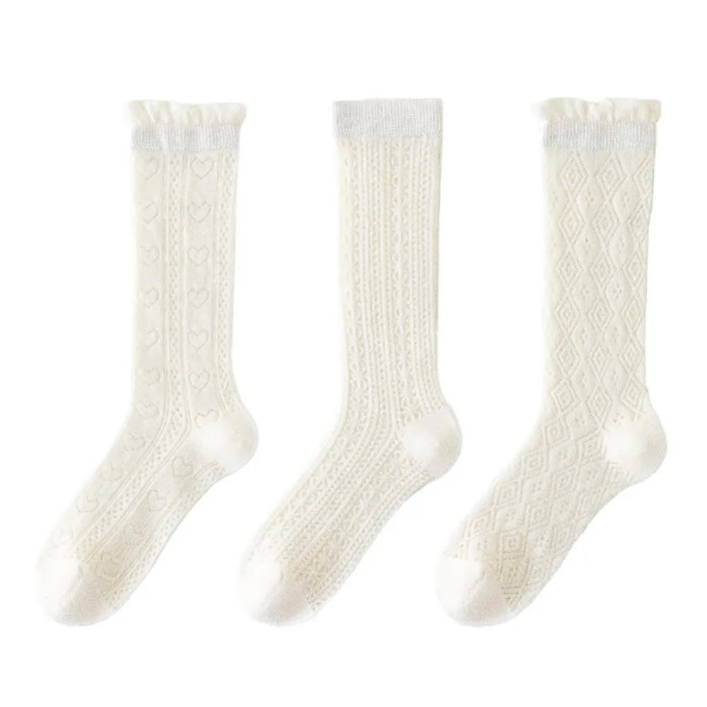 Girls' stockings spring and summer socks stockings children Princess Lolita white lace calf socks
