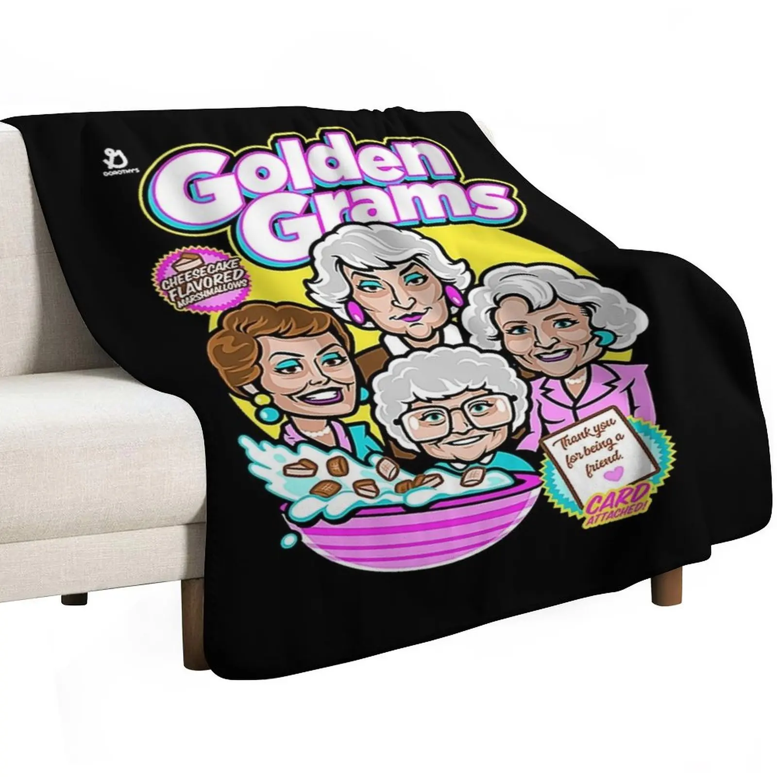 Golden Grams Throw Blanket Moving Luxury St anime Luxury Thicken Multi-Purpose Hair Blankets