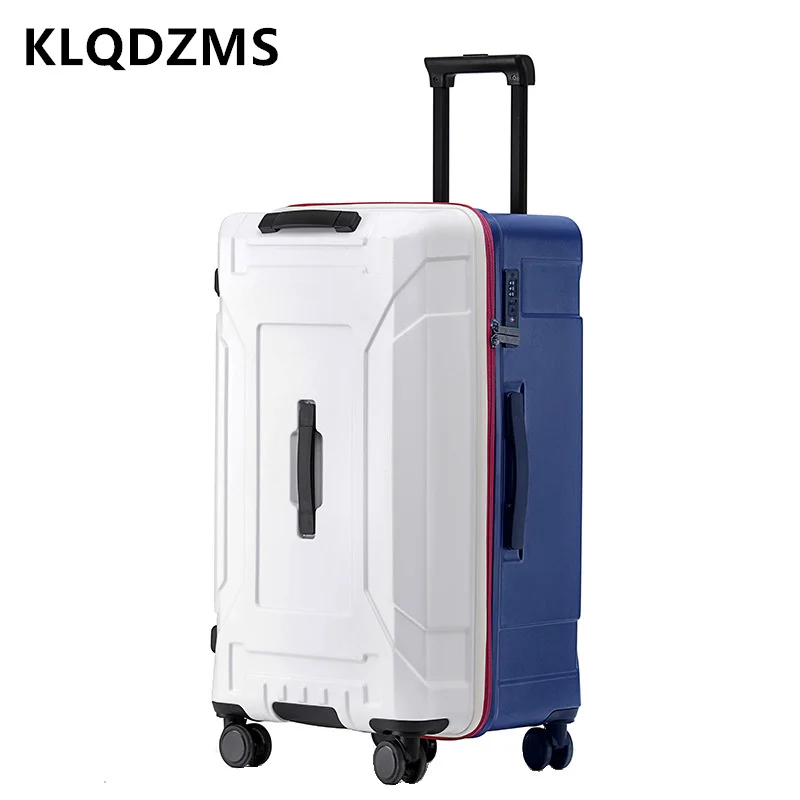 Klqdzms hochwertiger Koffer 24 "28" Zoll Trolley Fall verdickt Frauen Passwort Box Wagen Typ Reisetasche Herren gepäck