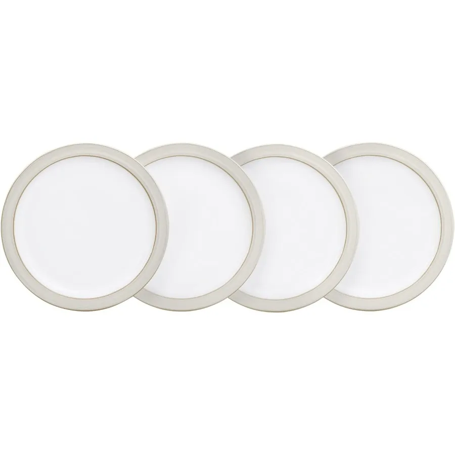 

Natural Canvas Plate Set Cream Small Set of 4