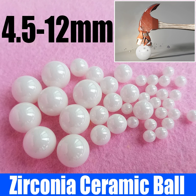 

1-50PCS Zirconia Ceramic Ball G10 Precision ZrO2 Ceramic Bearing Balls Smooth Round Ball Bead Roller Beads Dia 4.5mm-12mm