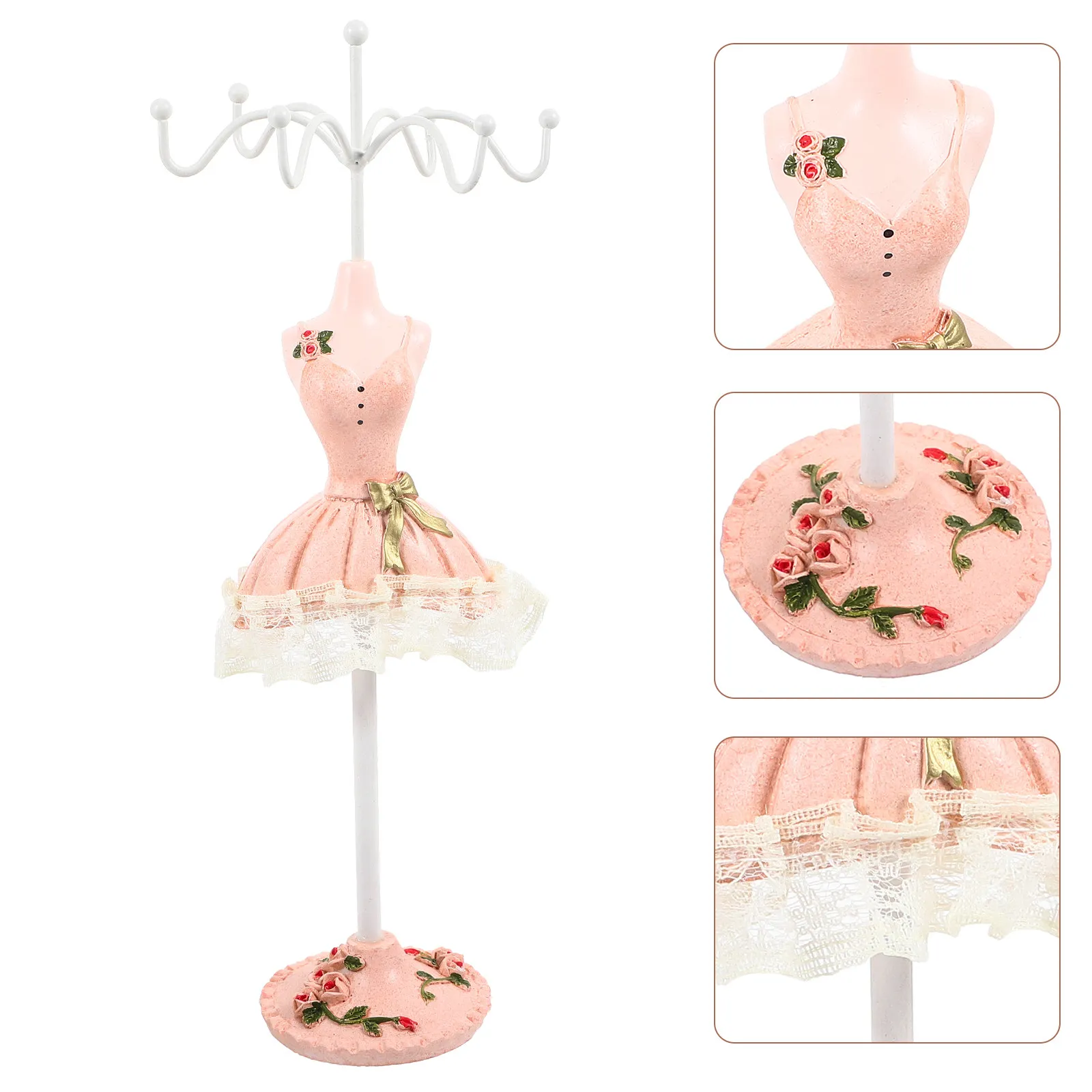 

Earrings Display Stand Jewelry Holder Organizer with Multiple Hooks for Drop Dangle Earrings Storage Rack Countertop Store Home