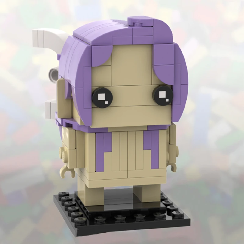 

150 шт. MOC Ione фиолетовый цветок Brickheadz строительные блоки Рождественский подарок расширенный DIY креативный идеально подходит для энтузиастических строителей