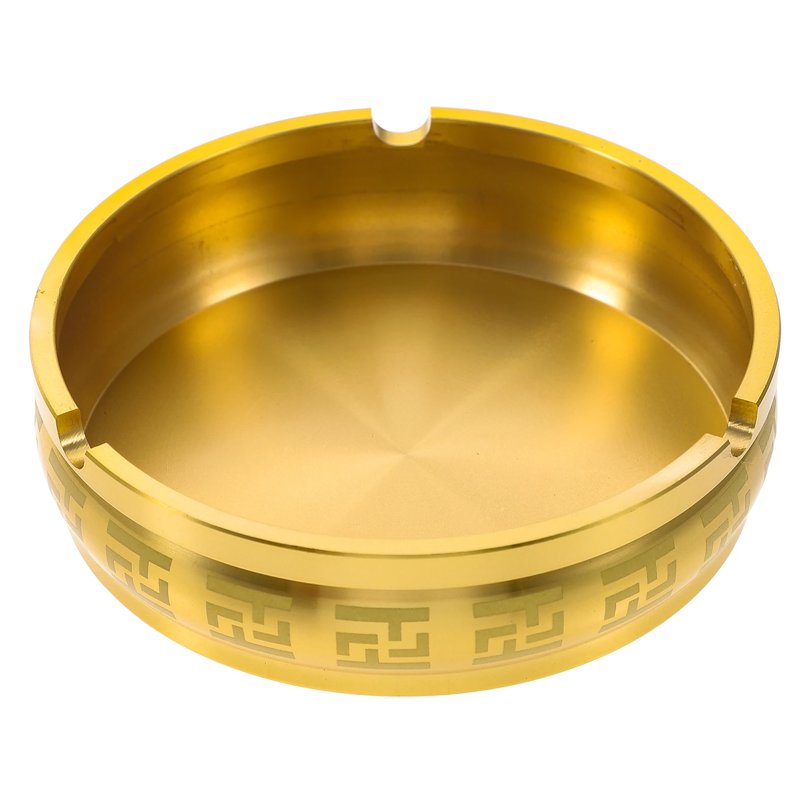 1 قطعة منفضة سجائر النحاس حامل معدني مستدير صغير الحجم قوي مكتب مكتب ديكور المنزل خمر PatternSmoke صينية #6