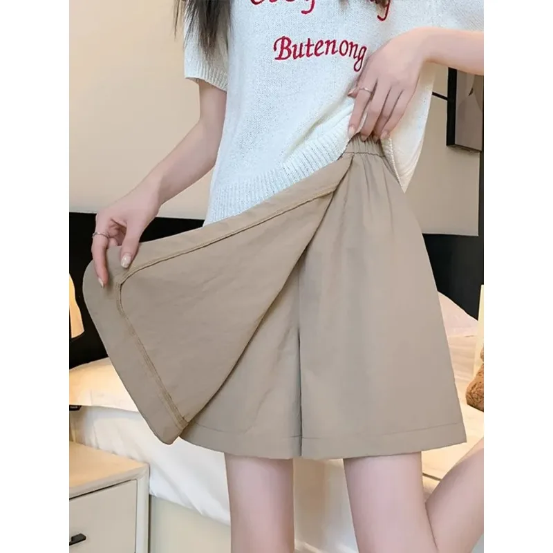 

High Waist Loose Casual Wide Leg Pants Skirt for plus Size Women Summer New Sle Korean Version Commute ket Detail