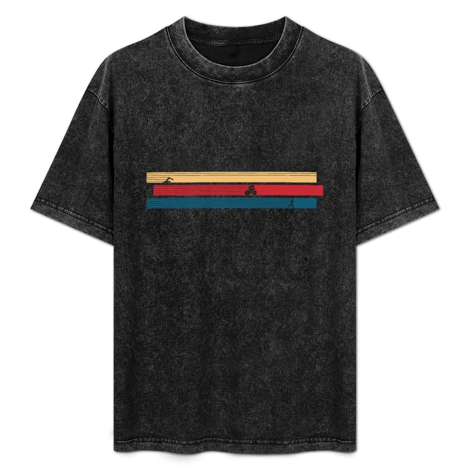 

Swim Bike Run Vintage Triathlon for Extreme Athletes T-Shirt customs anime t shirts summer 2025 anime shirt luxury clothes men