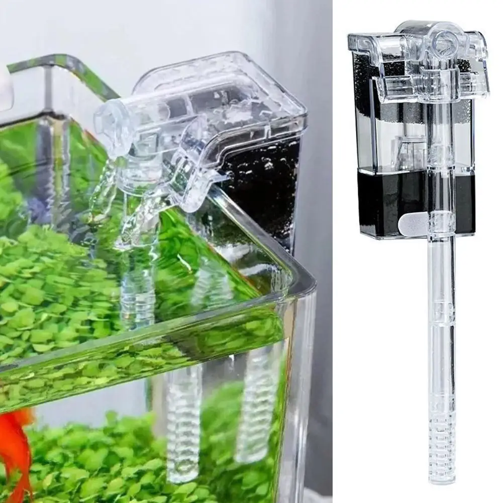 

Aquarium Hang on Filter Mini Filter Fish Tank USB Power Interface 2.5W Flow Suitable for Fish Tanks Below 30cm Quiet Operation