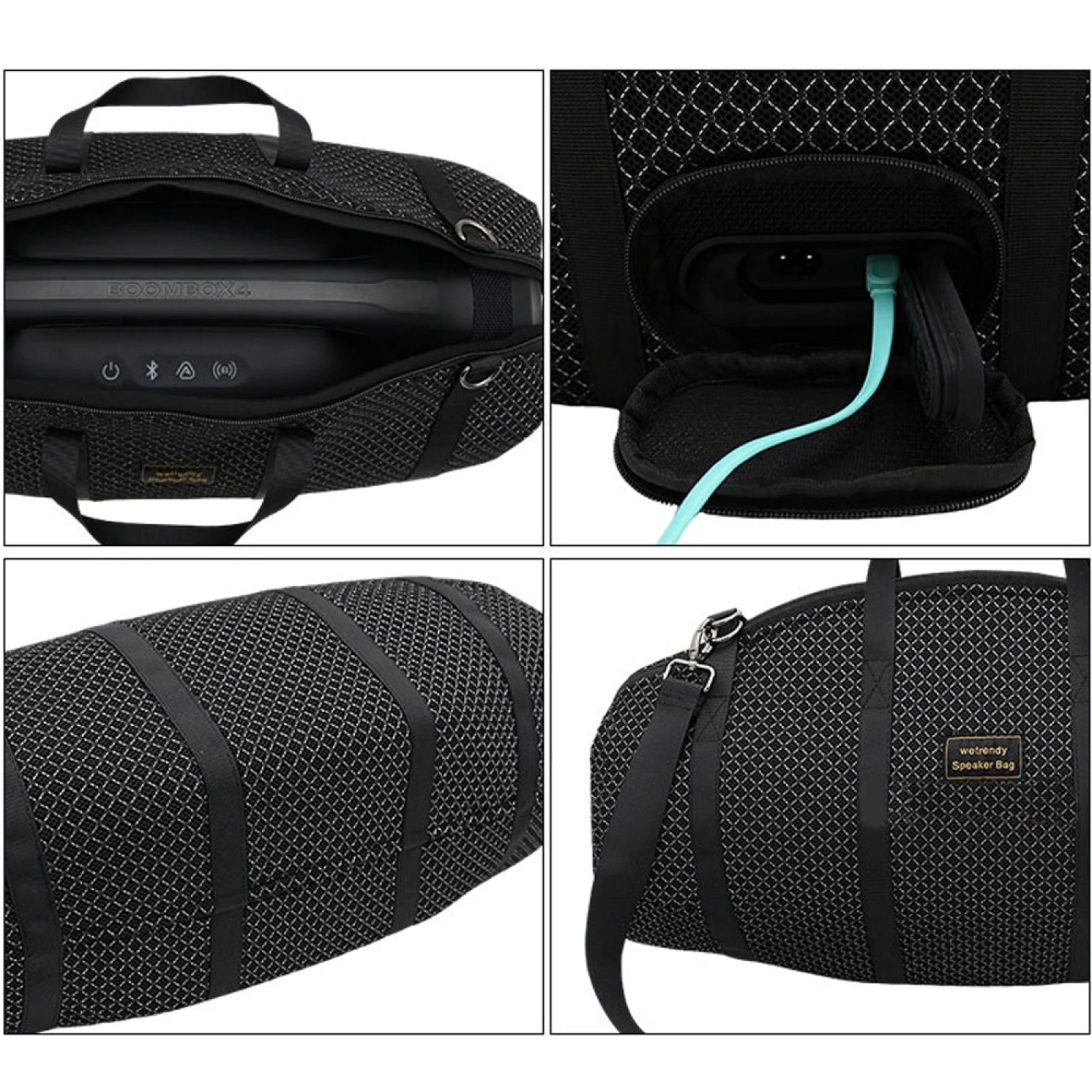 Mais novo portátil sem fio bluetooth-compatível bolsas de tecido de transmissão de som para jbl boombox 4 alto-falante saco de armazenamento