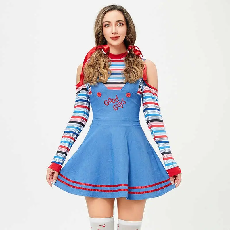 Halloween Little Ugly Girl Costume Adult Women's Fashionable Outfit Chinese Manufacturer No Brand Registered Trademark