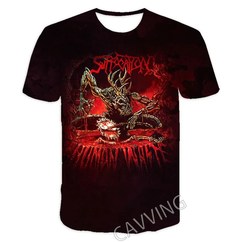 CAVVING 3D Printed  SUFFOCATION  Rock Band  Casual T-shirts  Hip Hop Tshirts Harajuku Styles Tops Clothing for Men/women