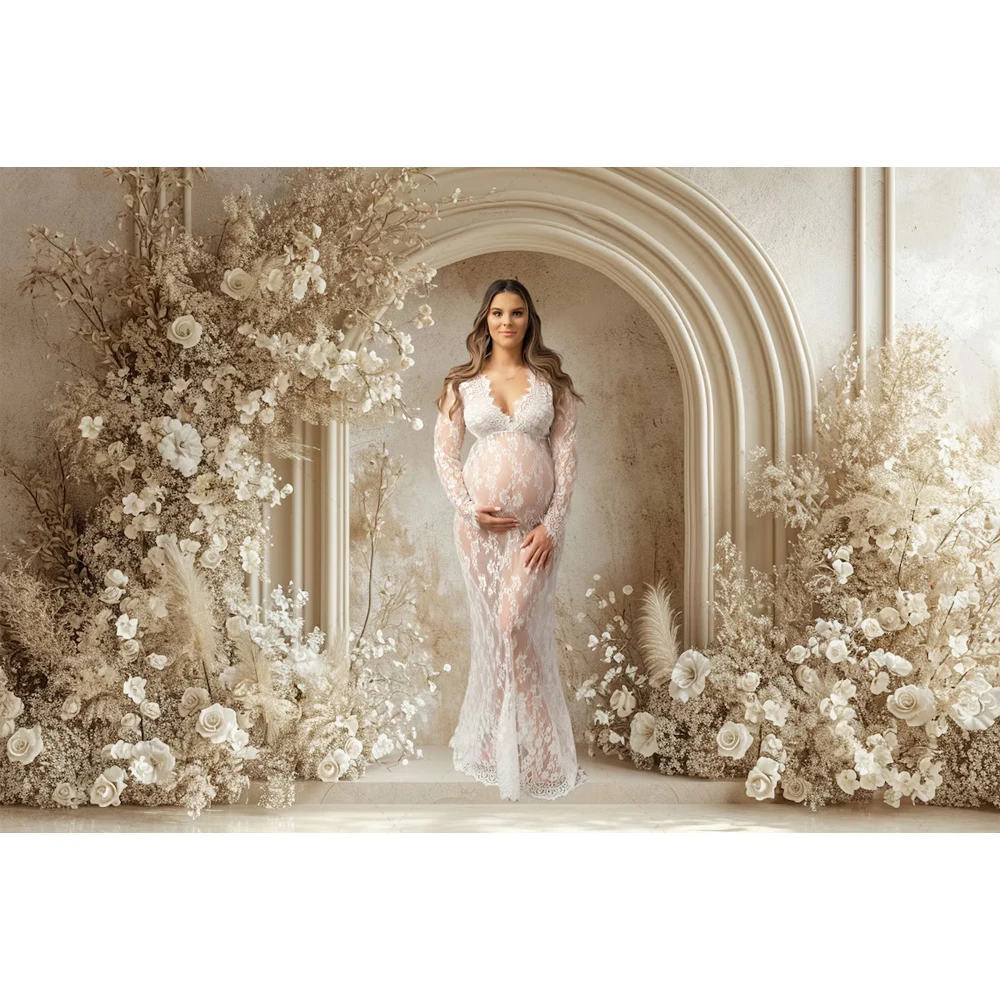 Bohemian Flower Room Photography Background Adult Birthday Wedding Pregnant Woman Portrait Scene Decoration Photo Studio Props