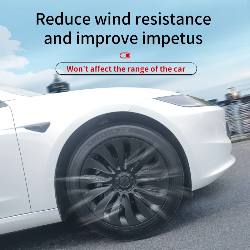 جديد العاصفة نمط غطاء الاطارات تصميم ل تسلا نموذج 3 هايلاند (2023-2025) محور قبعات 18 بوصة غطاء عجلة استبدال الملحقات #4