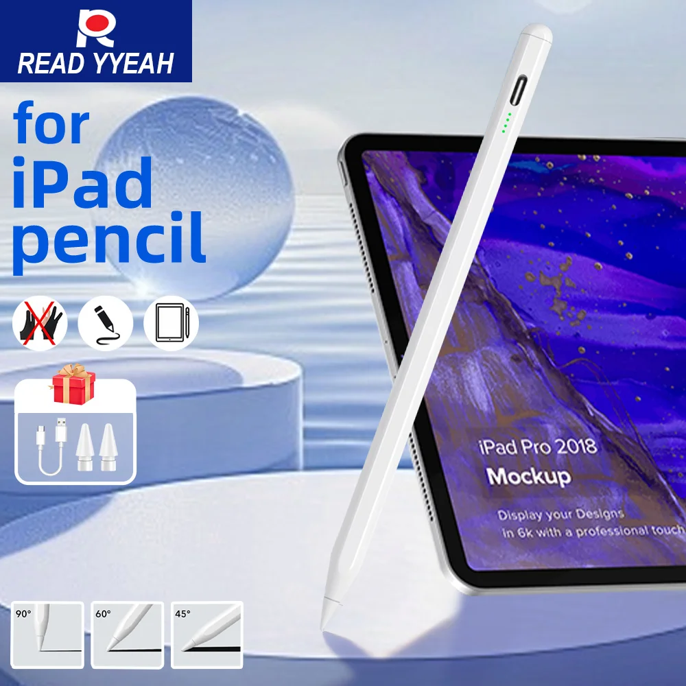 

Для iPad Pencil с наклоном ладони для Apple Pencil 2 1, стилус для iPad Pro 11 12,9 Air 4/5 7/8/9/10th Mini 5 6 2018-2023