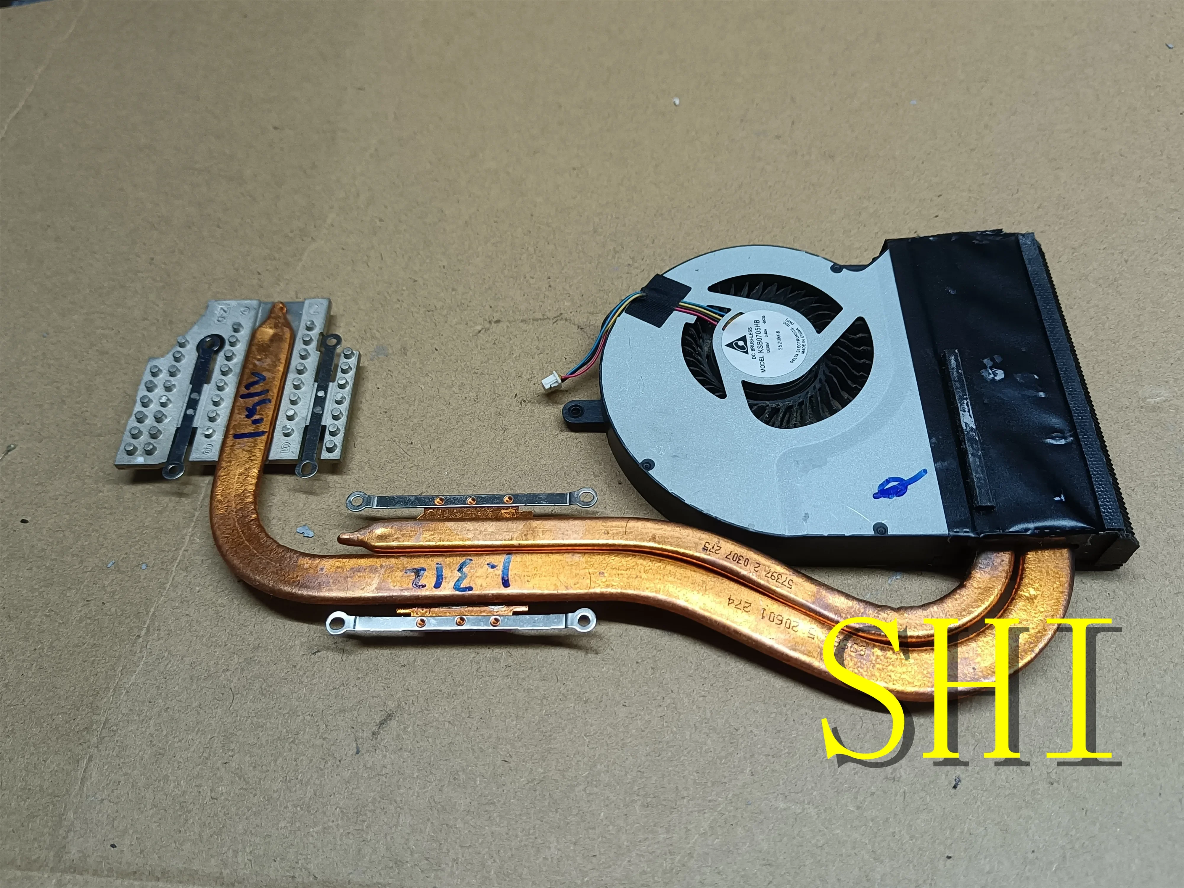 Used Original Laptop CPU Cooling Heatsink with Fan FOR Asus N56 N56V N56VV N56VZ N56VM Notebook Cooler KSB0705HB free shipping