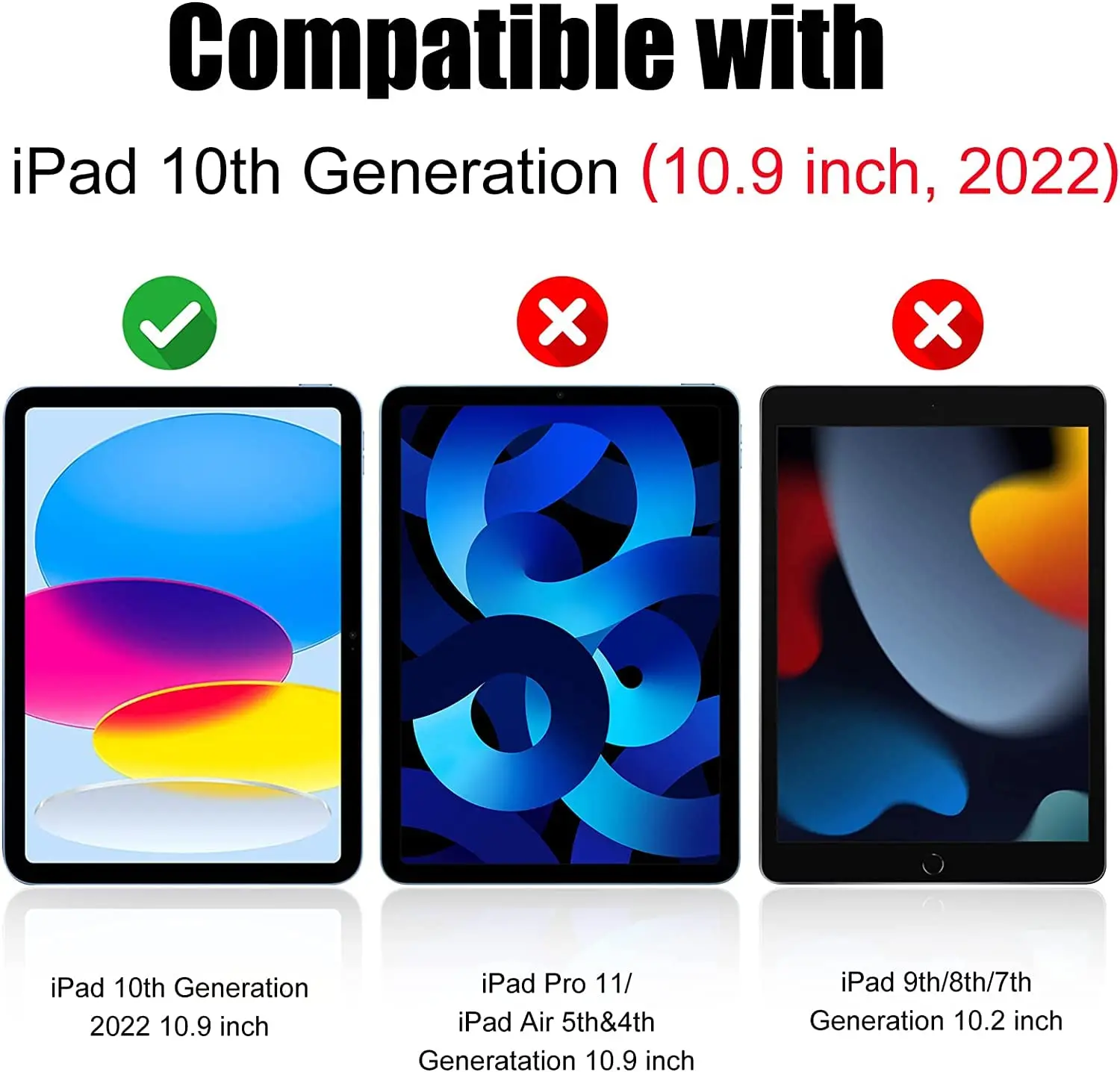 (3 упаковки) Закаленное стекло для Apple iPad 10 10,9 2022 10 поколения A2696 A2757 A2777 Защитная пленка для экрана планшета