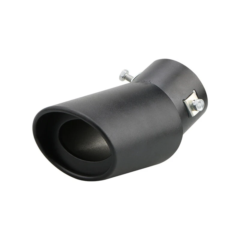 Universal Car Exhaust Tip Round Aluminum ALloy Muffler Tail Trim Rear Auto Exhaust Pipe Nozzle Silencer Pipe Inlet 63mm