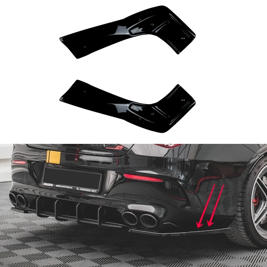 

2020-2022 For Mercedes CLA-class C118 CLA35 CLA45S AMG Rear Bumper Side Splitter Spoiler Lip Cover Trim Auto Parts