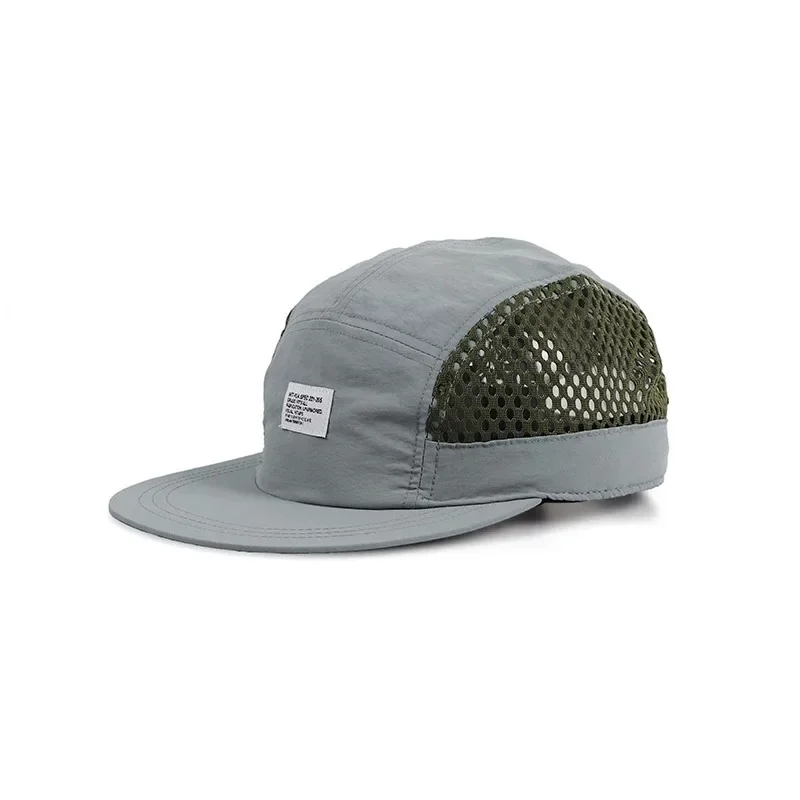 WTAPS Printed Mesh Baseball Cap Men Women Adjustable Five Panel Hat Breathable Sun Protection Large Head Casual Sports Cap