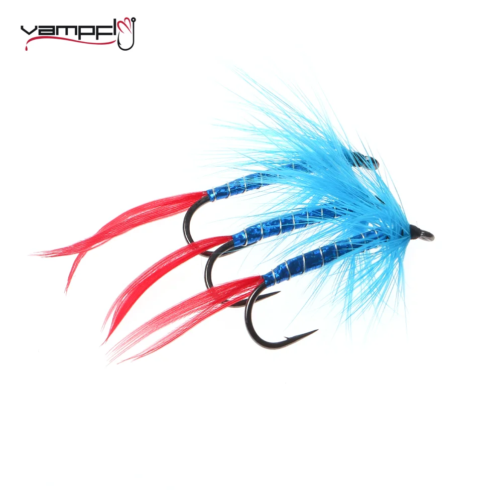 Vampfly 4pcs/8pcs Butcher Wet Fly Long Shank Fly Fishing Flies Traditional Trout Fly Grayling Steelhead Bass Fishing Lure Baits