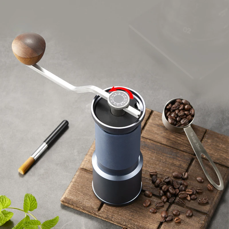 Manual Coffee Grinder, 0.04MM/Grade Precision Adjustment, CNC-Machined Steel Grinding Core, Four-Bearing Mount GM2