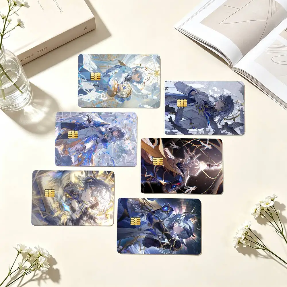 H-Honkai Star Rail Sunday  Credit Card HD Stickers Game Card Decal Small Chip Waterproof Sticker Gift