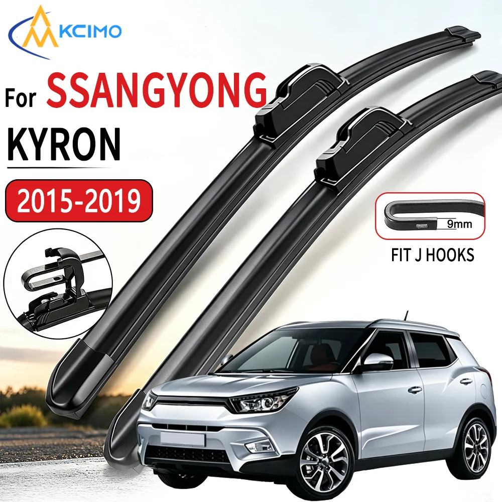 

KCIMO Front Windshield Wiper Blades for SsangYong Tivoli 2015-2019 2Pcs J-Hook U-Type Car Windscreen Wipers Replacement 24"+16"