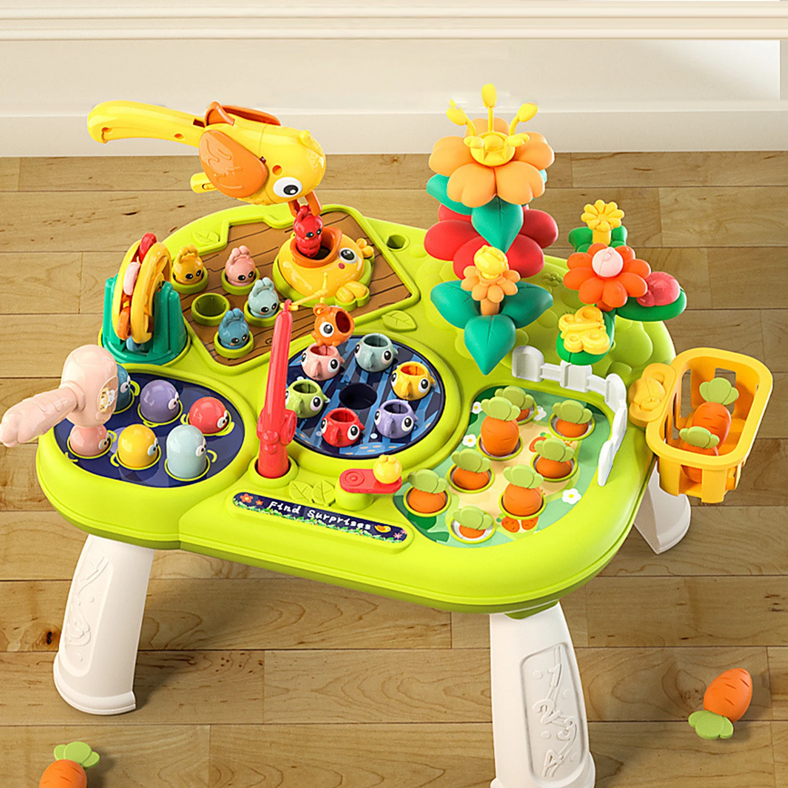 Baby Activity Table com música, brinquedos sensoriais, máquina colorida, brinquedo educativo para crianças, desenvolvimento precoce