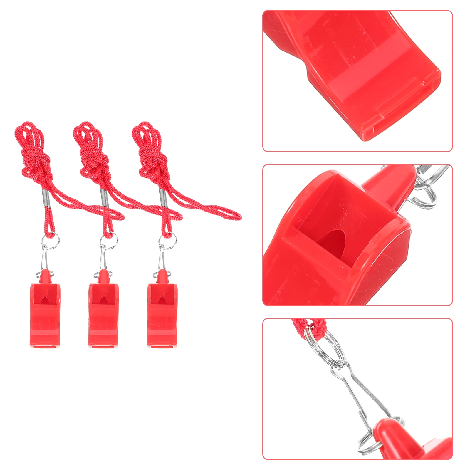 

3pcs Emergency Survival Whistle Keychain Referee Bird Camping Outdoor Basketball Whistle Loud Durable For Travel Pe