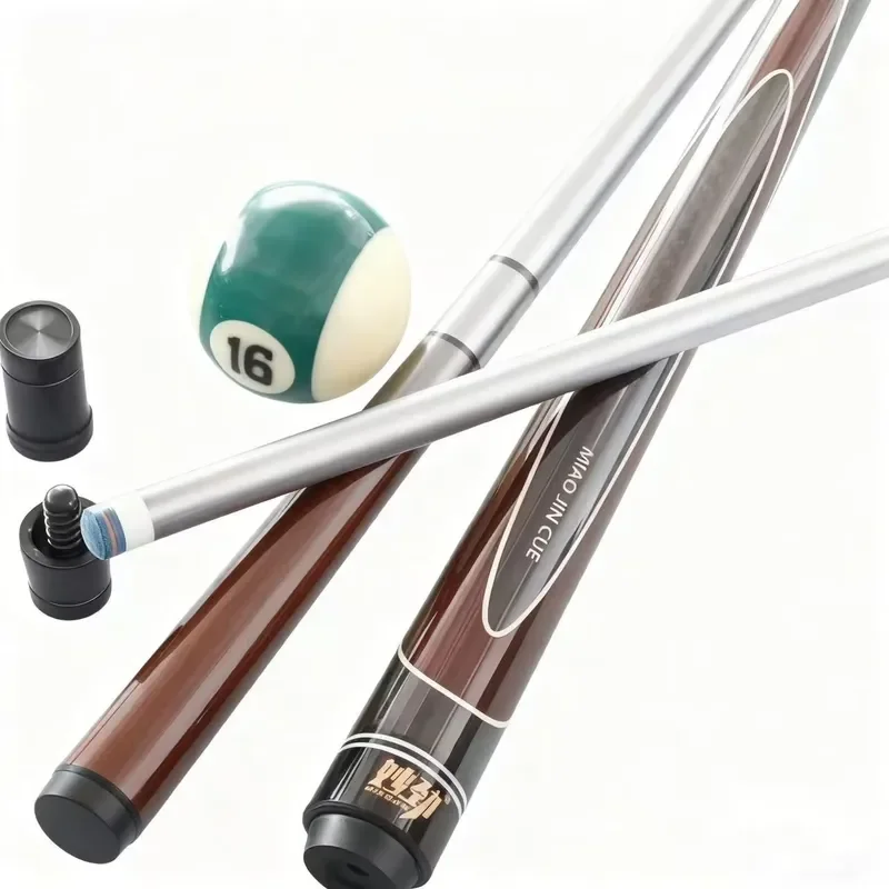 Factory Wholesale Customizable Aviation-grade Carbon Fiber Snooker Ball Table Sticks with Split Big Head and Straight Tips
