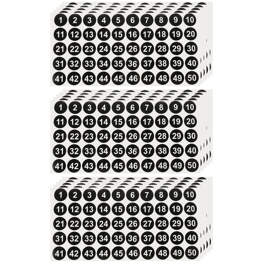 

15 Pcs Round Digital Number Labels Adhesive Stickers Classification Stickers For Efficient Organization