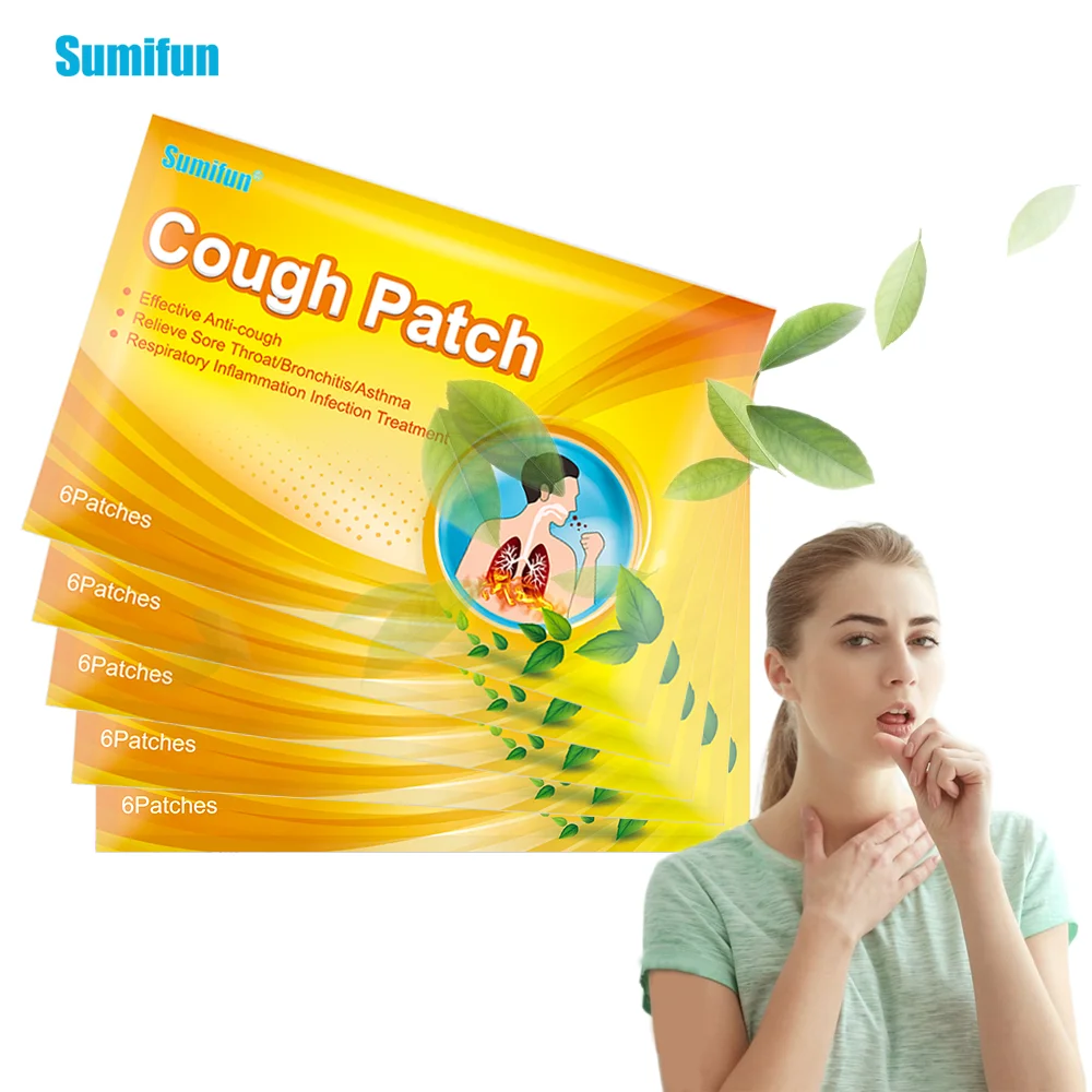 

Hot Sales 6/18/30Pcs Sumifun Chinese Herbal Medical Cough Relief Patch Throat Itching Asthma Cold Relief Sticker Health Plaster