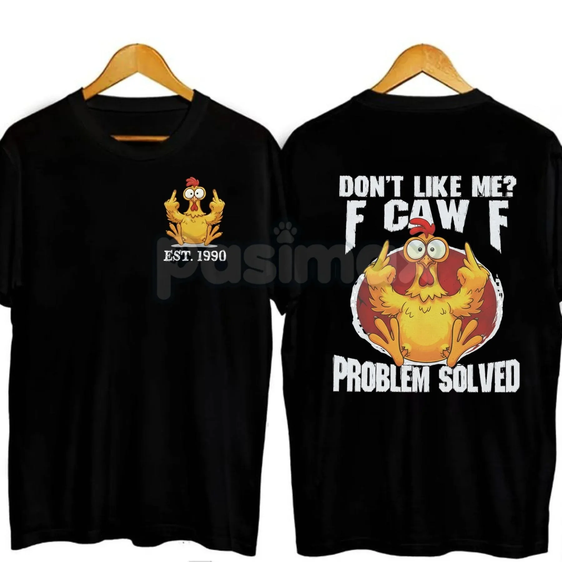 _لا تحبني F_ck Off_ تي شيرت ساخر منفعل للجنسين صيفي بأكمام قصيرة ماركة تي شيرت فاخر غير رسمي عتيق ريترو #3