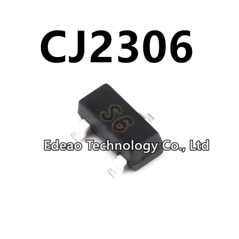 100~500Pcs/lot NEW CJ2306 Marking:S6 SOT-23 N-channel 30V3.16A SMD MOSFET tube 2306 SOT23-3