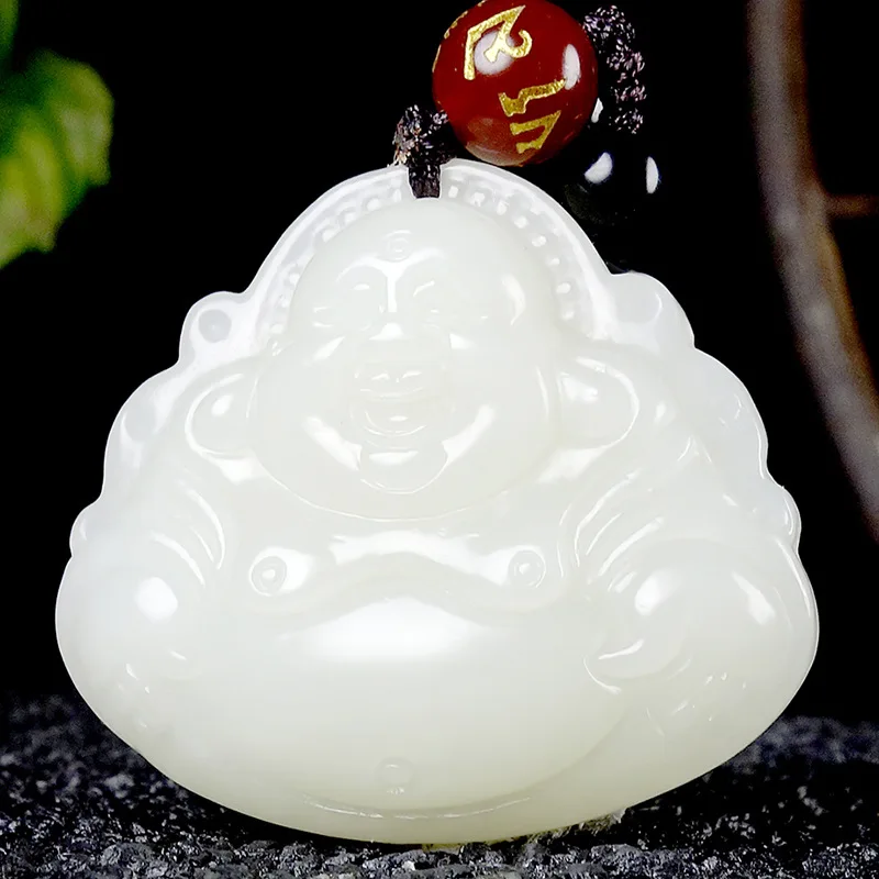 

Кружевной нефритовый кулон Будды Майтрейи, смеющийся Будда