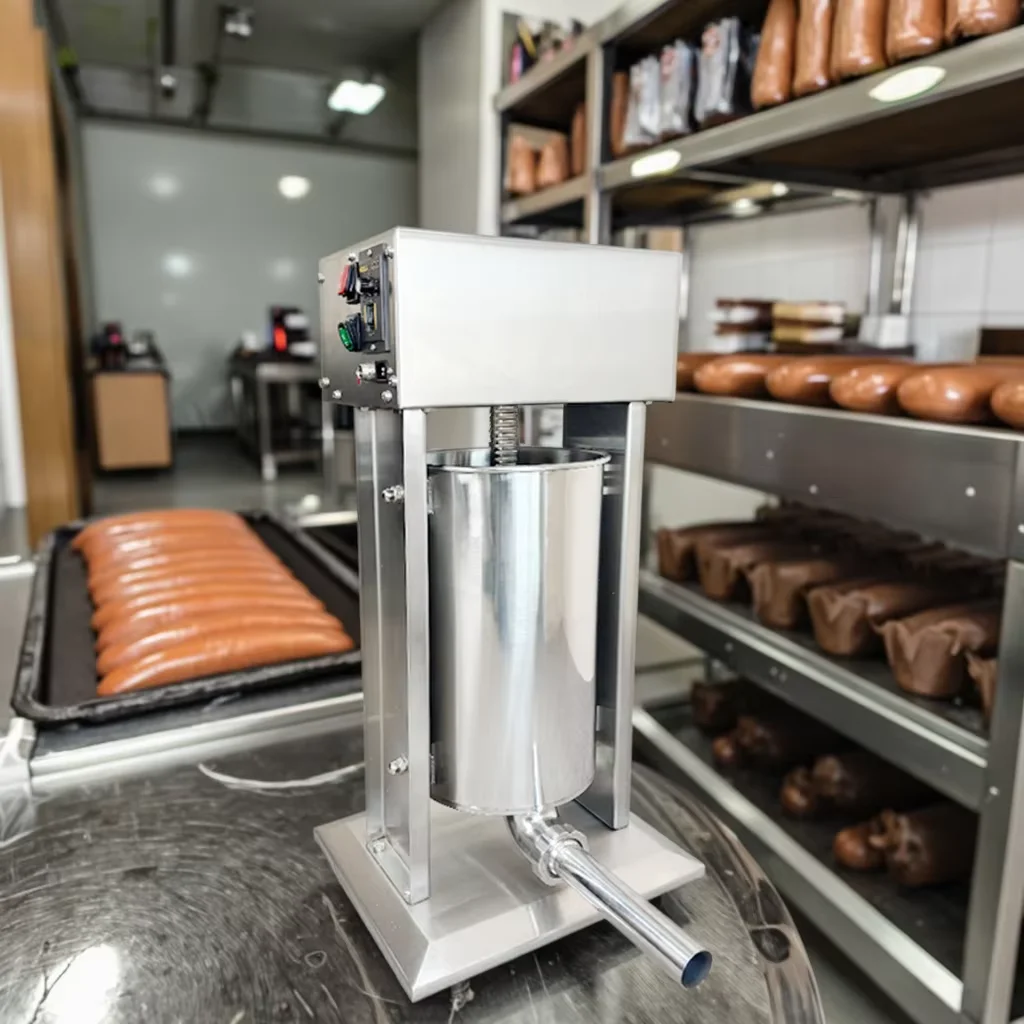 Food utensils Stainless Steel Electric Sausage Stuffing Machine 15L Vacuum Filling New Condition Direct Factory Outlet