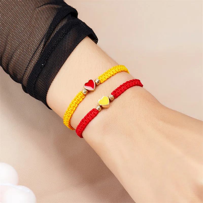 2er-Set mit farbenfrohen, herzförmigen, passenden Armbändern für Paare, Freundschaften, trendige Paar-Armbänder, Jahrestagsgeschenke zum Valentinstag – Detail 30