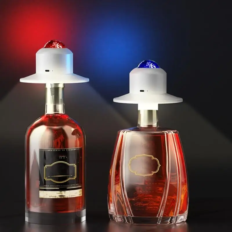 USB Rechargeable Wine Bottle Light Impermeable ABS Nightlamp For Inside Decoration D2RD