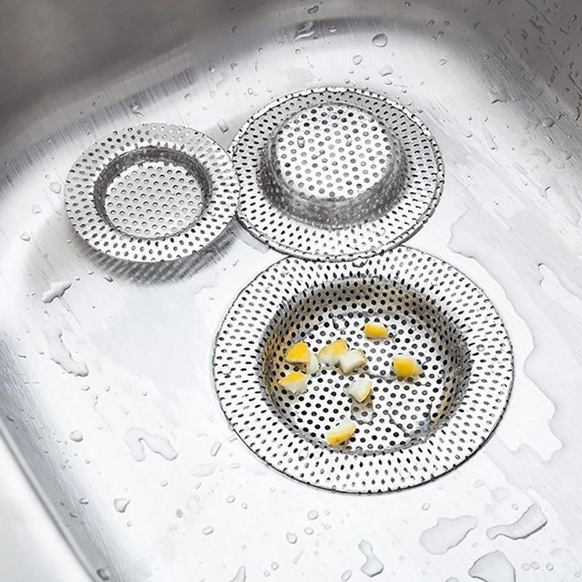 Kitchen Water Sink Filter Sink Mesh Strainer Kitchen Tool Stainless Steel Bathroom Floor Drain Cover Shower Hair Catche Stopper