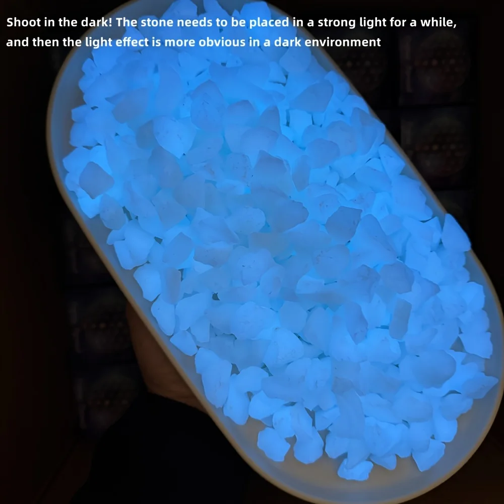 50g/100g/200g Luminous stone, Stones that glow at night, A gem that gives off a beautiful blue glow in the dark