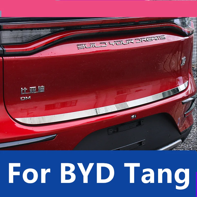 For BYD Tang 2018-2022 tailgate trim strip modified stainless steel trim tailgate bright strip car accessories high quality