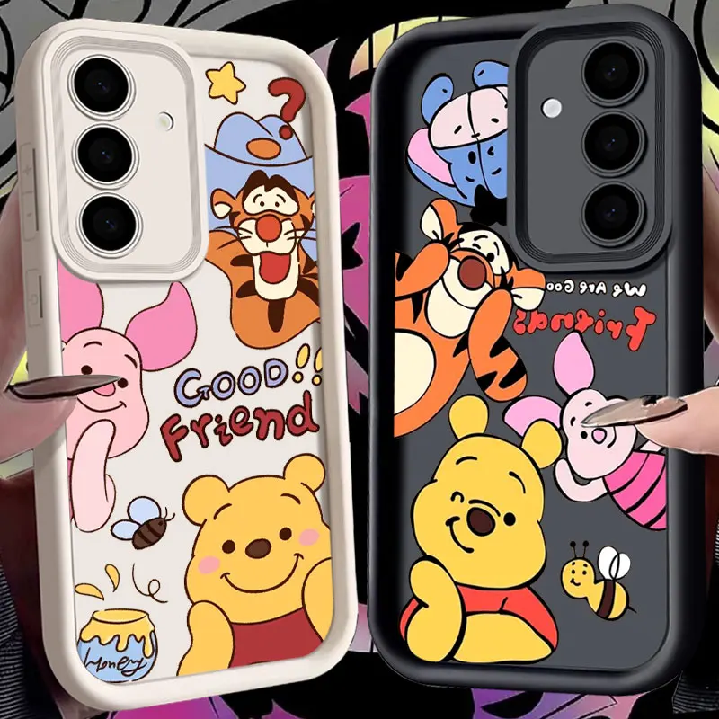 S24FE Phone Case Winnies The Poohs Friends For Samsung Galaxy S24 S23 S21 S20 Fe S25 Ultra S22 Plus S23 5G Shockproof Back Cover