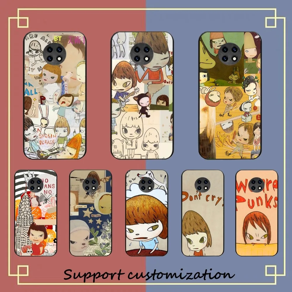 

Y-Yoshitomo Girl Nara Phone Case For Redmi 5 6 7 8 9 10 Plus Pro 6 7 8 9 A GO K20 K30 K40 Pro Plus F3 Fundas